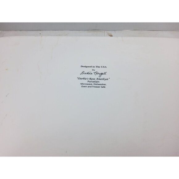 Vintage Darbie Angell "Darbies Rose Amethyst" Porcelain Baking Dish - Picture 4 of 4
